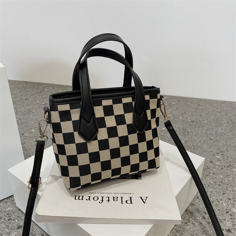 Stylish Houndstooth Women's Shoulder Bag
