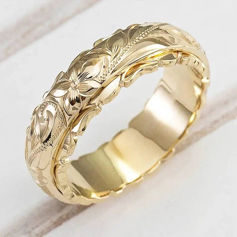 Elegant Handmade Floral Gold Ring