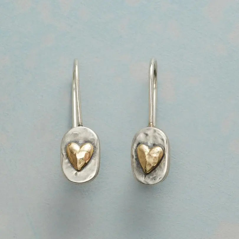 Handmade Silver Heart Earrings