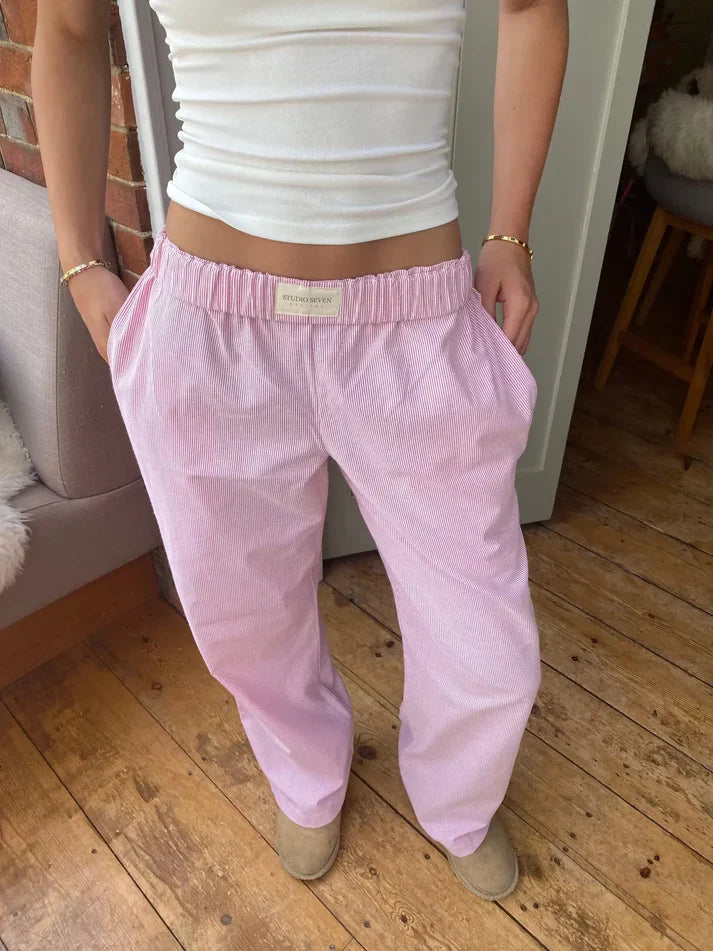 Elastic Waist Lounge Pants Women