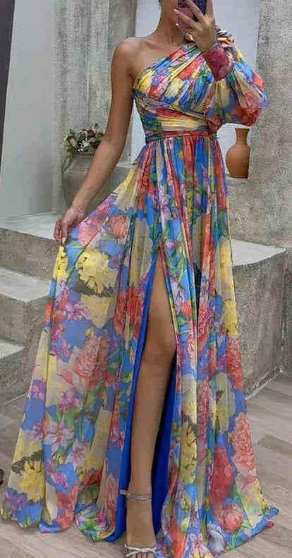 One-Shoulder Formal Dress Women