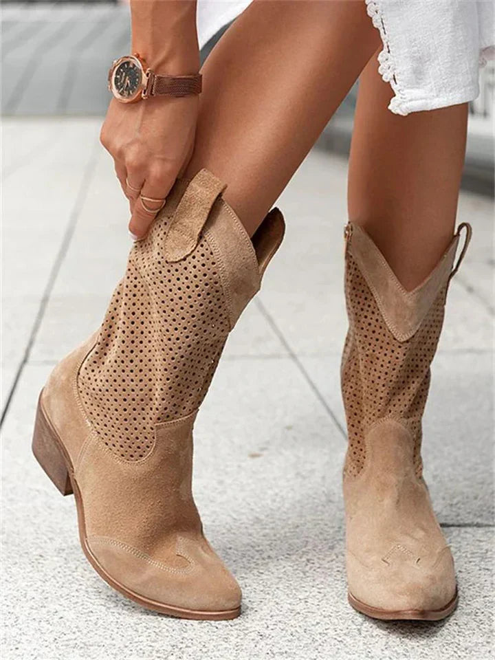 Women's Classic Leather Cowboy Boots