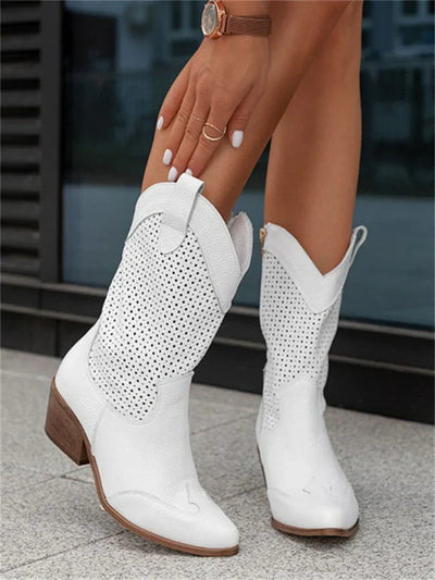 Women's Classic Leather Cowboy Boots