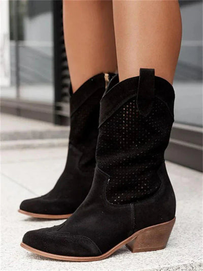 Women's Classic Leather Cowboy Boots
