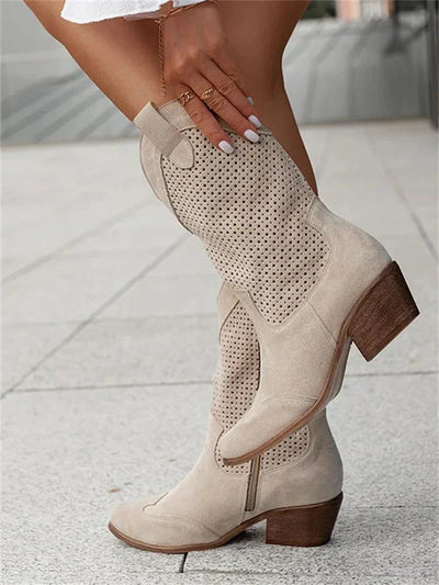 Women's Classic Leather Cowboy Boots
