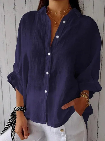Casual Women's Linen Button-Up Shirt
