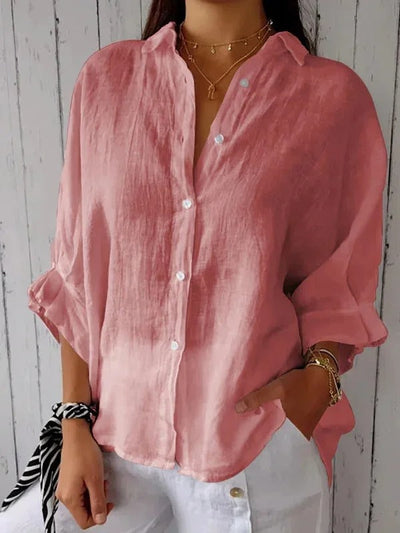 Casual Women's Linen Button-Up Shirt