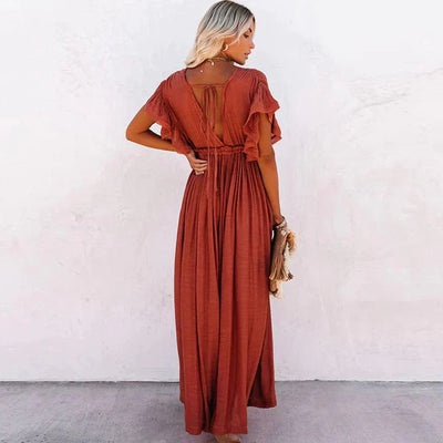 Boho Beach Maxi Dress Women
