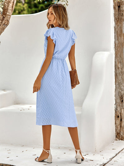 Ruffled Sleeve Women's Summer Dress
