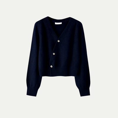 V-Neck Wool Blend Women's Cardigan