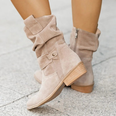Women's Suede Slouchy Ankle Boots
