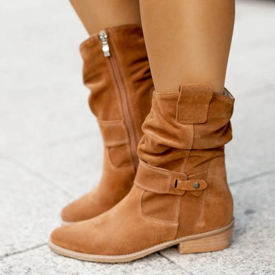 Women's Suede Slouchy Ankle Boots
