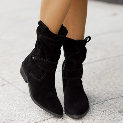 Women's Suede Slouchy Ankle Boots