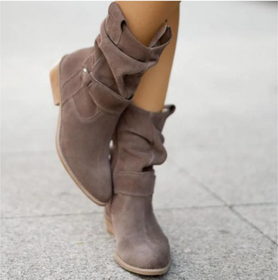 Women's Suede Slouchy Ankle Boots