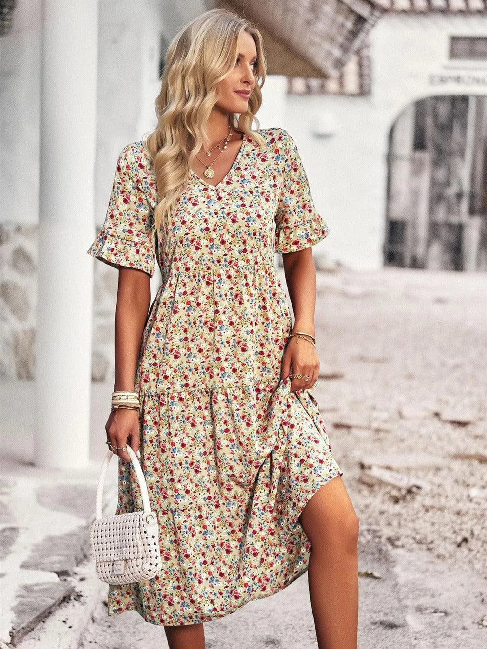 Short Sleeves Summer Dress Women