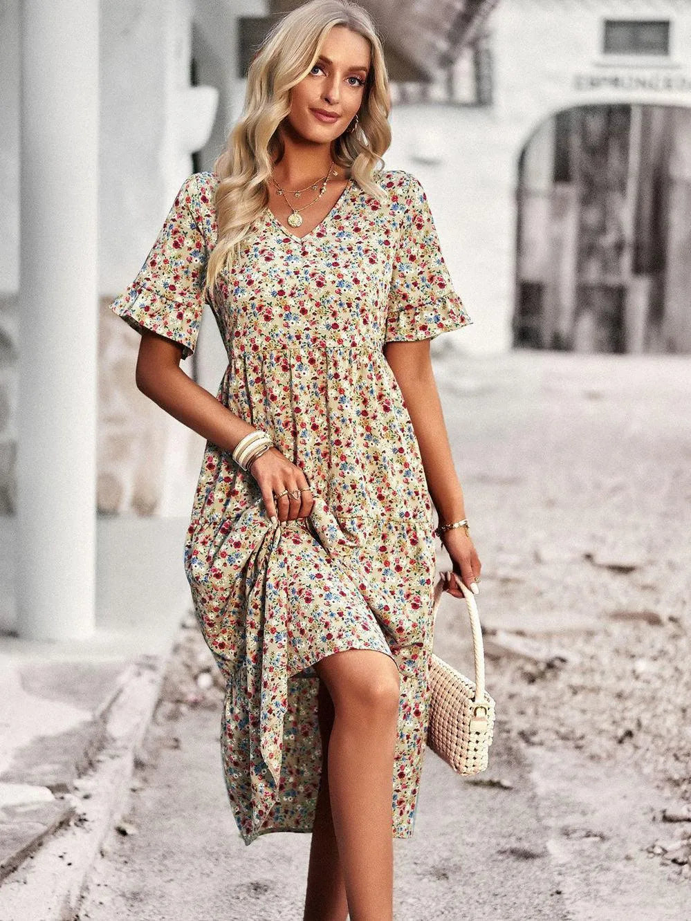 Short Sleeves Summer Dress Women