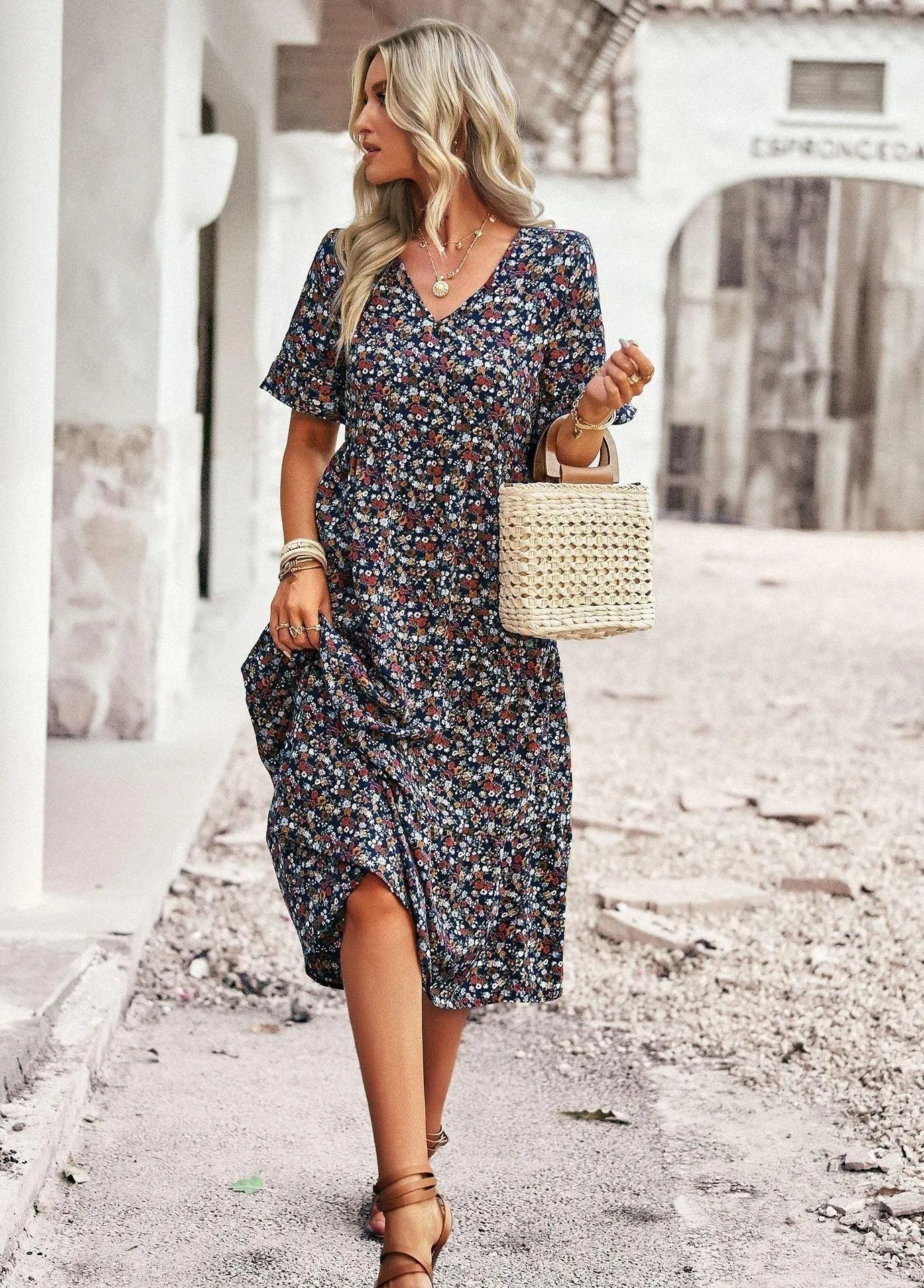 Short Sleeves Summer Dress Women