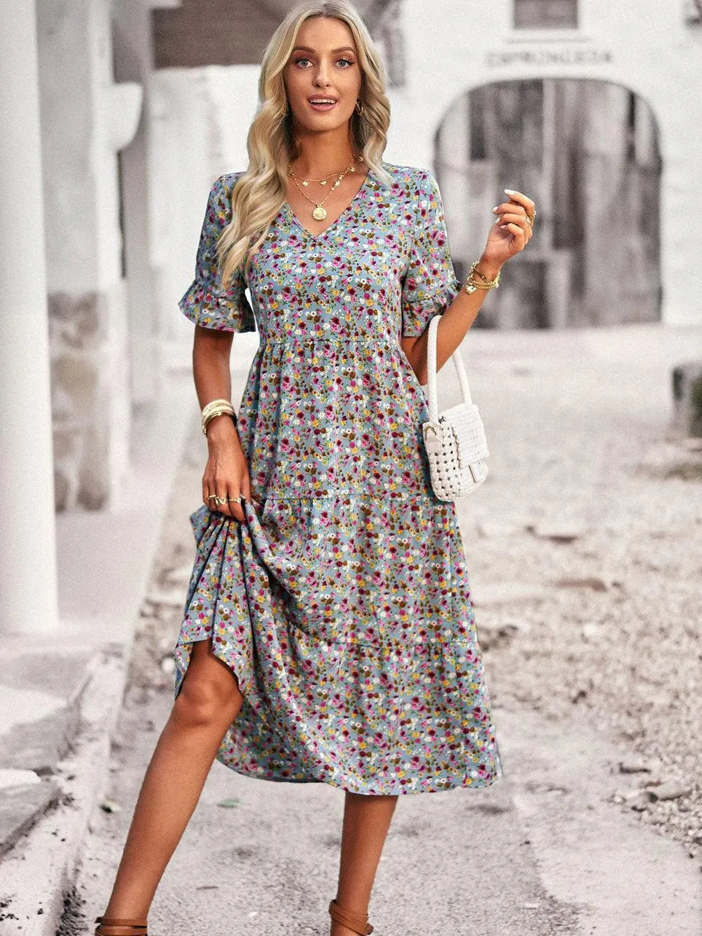 Short Sleeves Summer Dress Women