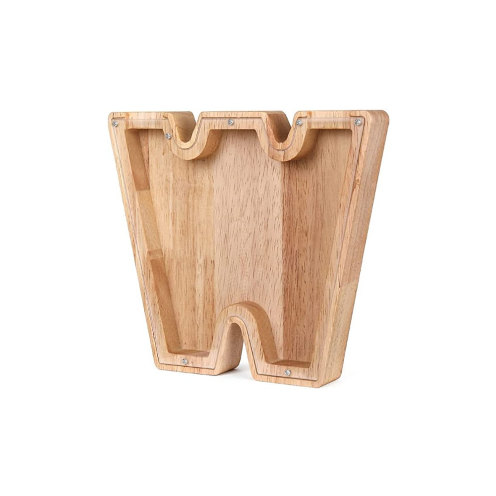 Wooden Alphabet Money Box