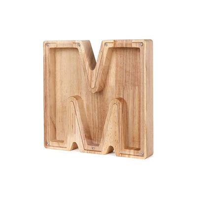 Wooden Alphabet Money Box
