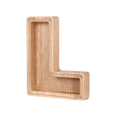 Wooden Alphabet Money Box