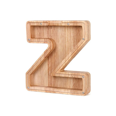 Wooden Alphabet Money Box