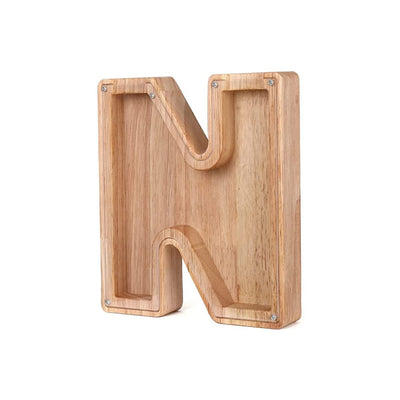 Wooden Alphabet Money Box