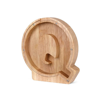 Wooden Alphabet Money Box
