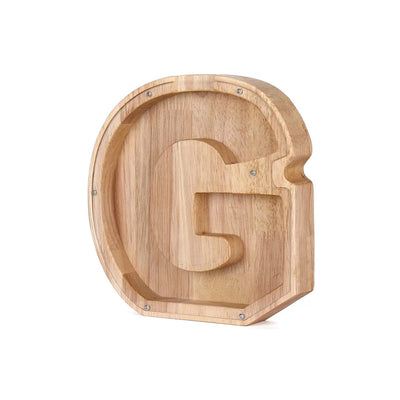 Wooden Alphabet Money Box