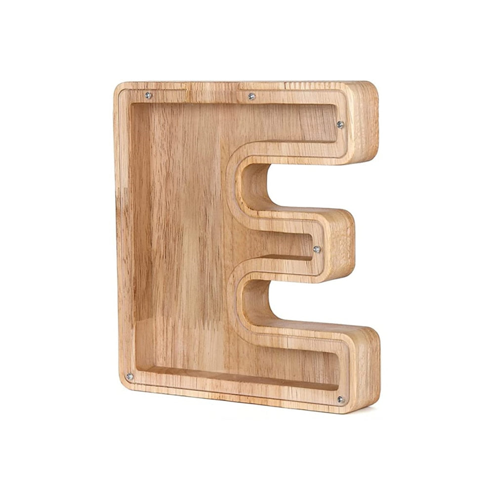 Wooden Alphabet Money Box