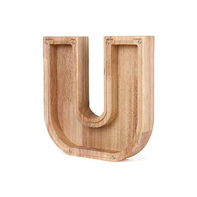 Wooden Alphabet Money Box