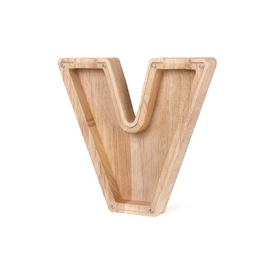 Wooden Alphabet Money Box