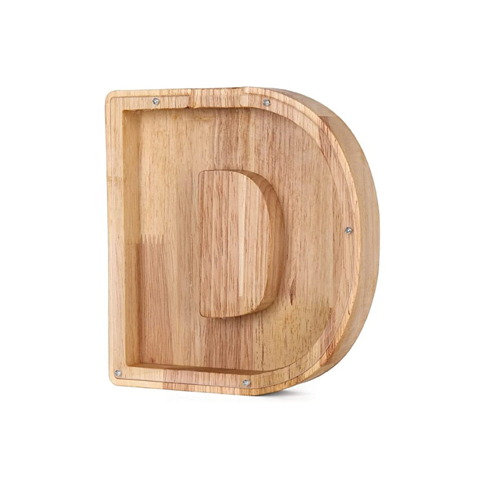 Wooden Alphabet Money Box