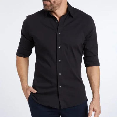 Wrinkle-Free Hidden Zipper Dress Shirt