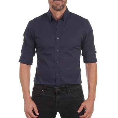 Wrinkle-Free Hidden Zipper Dress Shirt
