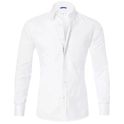 Wrinkle-Free Hidden Zipper Dress Shirt