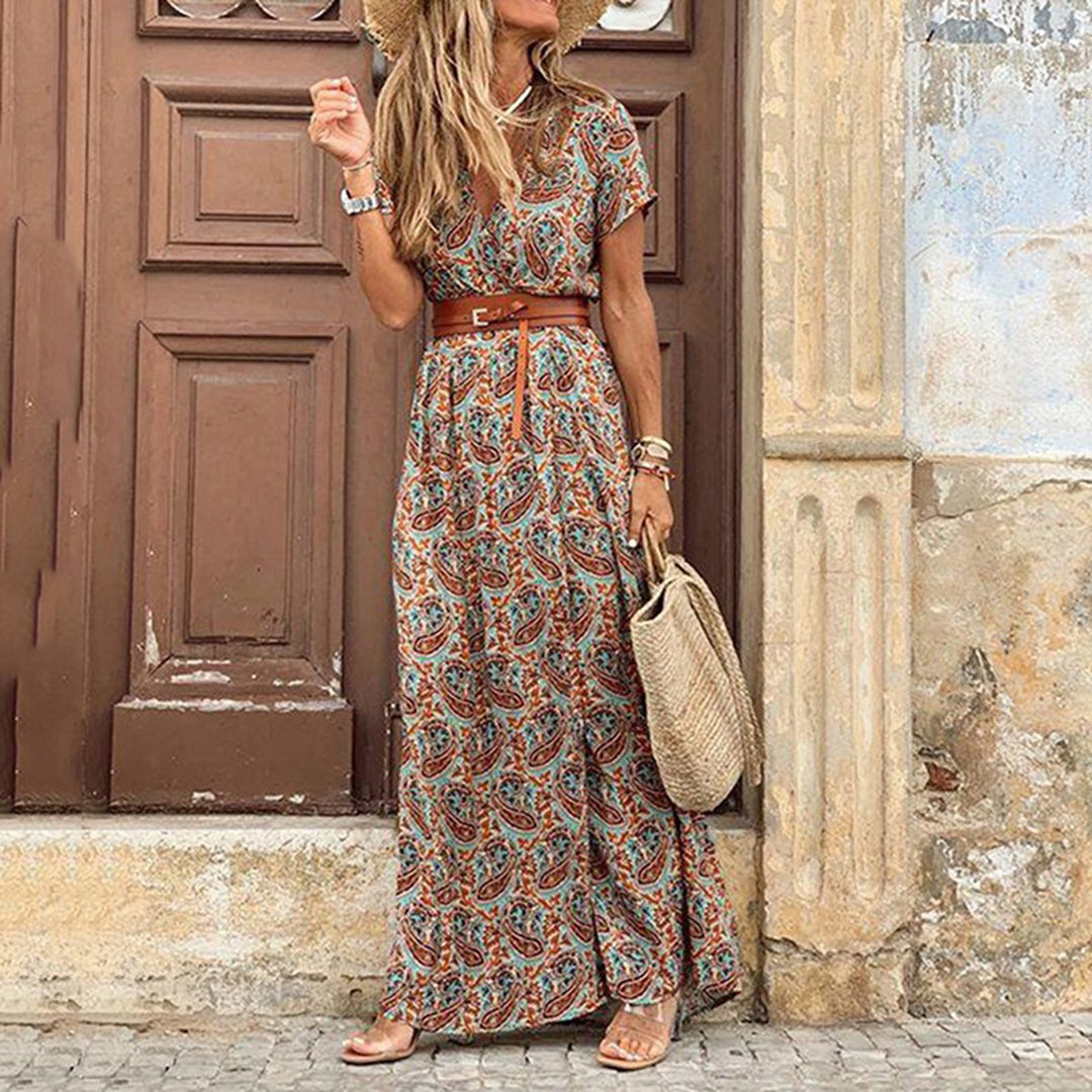 Flowy Bohemian Summer Maxi Dress