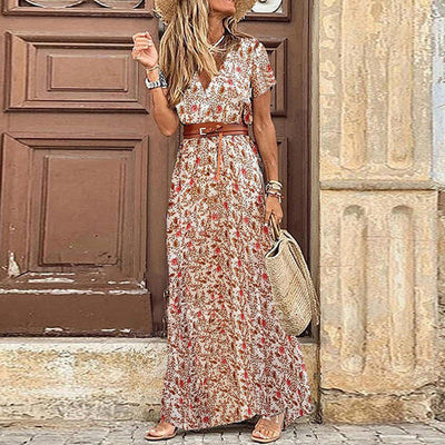 Flowy Bohemian Summer Maxi Dress