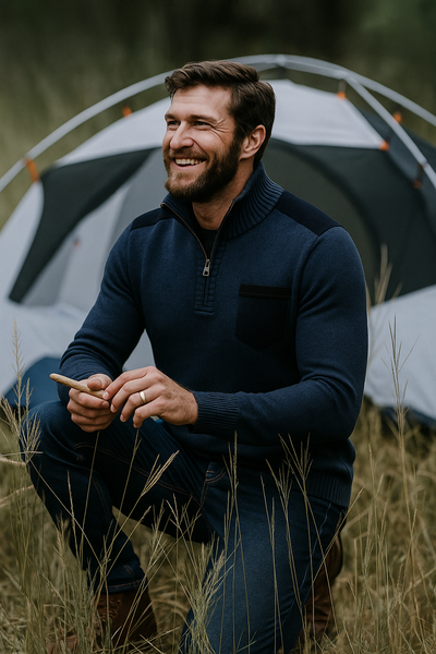 Quarter-Zip Sweatshirt With Utility Pocket