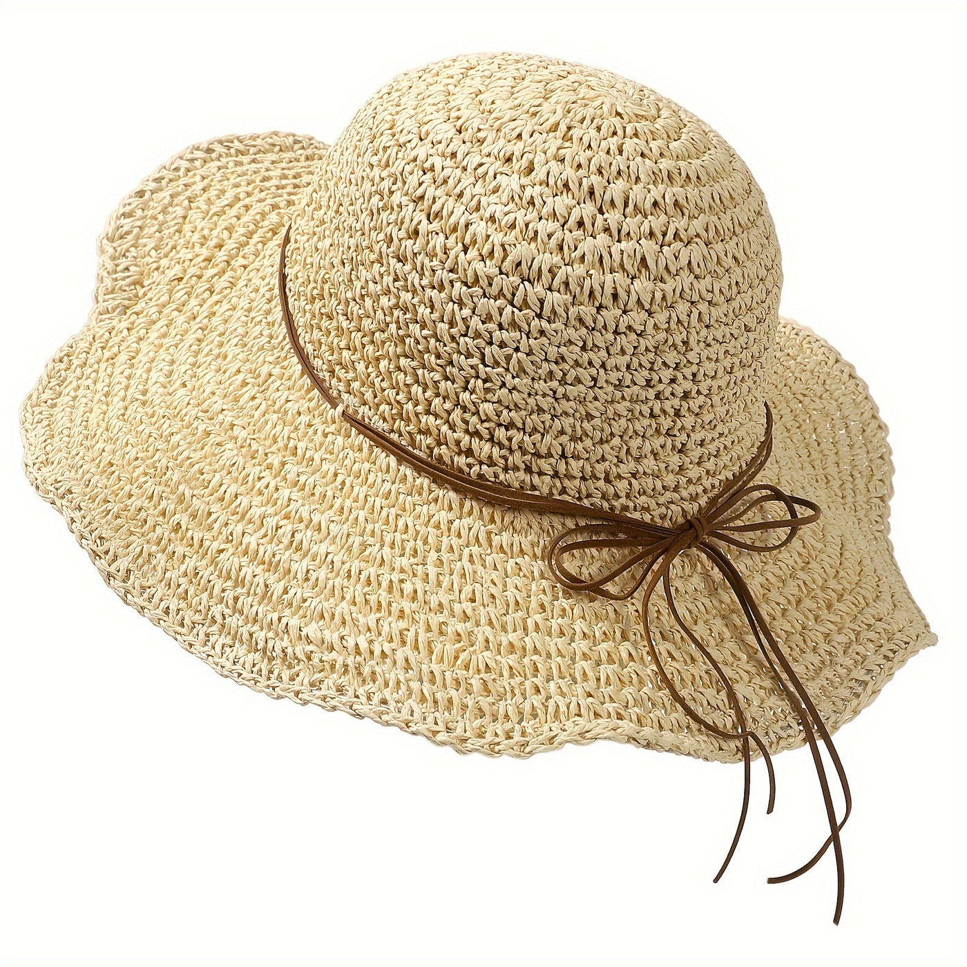 Crochet Boho Summer Straw Hat