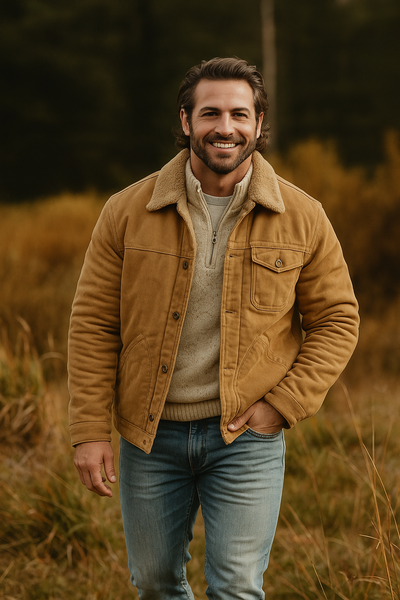 Luxury Corduroy Tailored Men's Jacket
