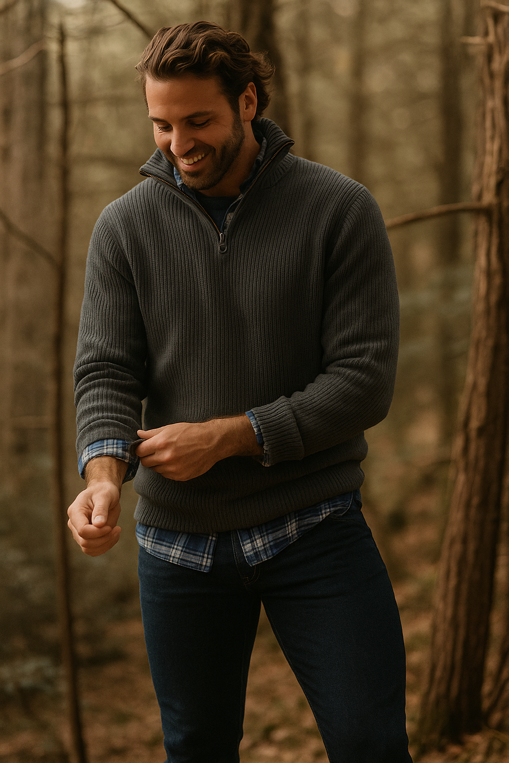 Half-Zip Business Casual Sweater
