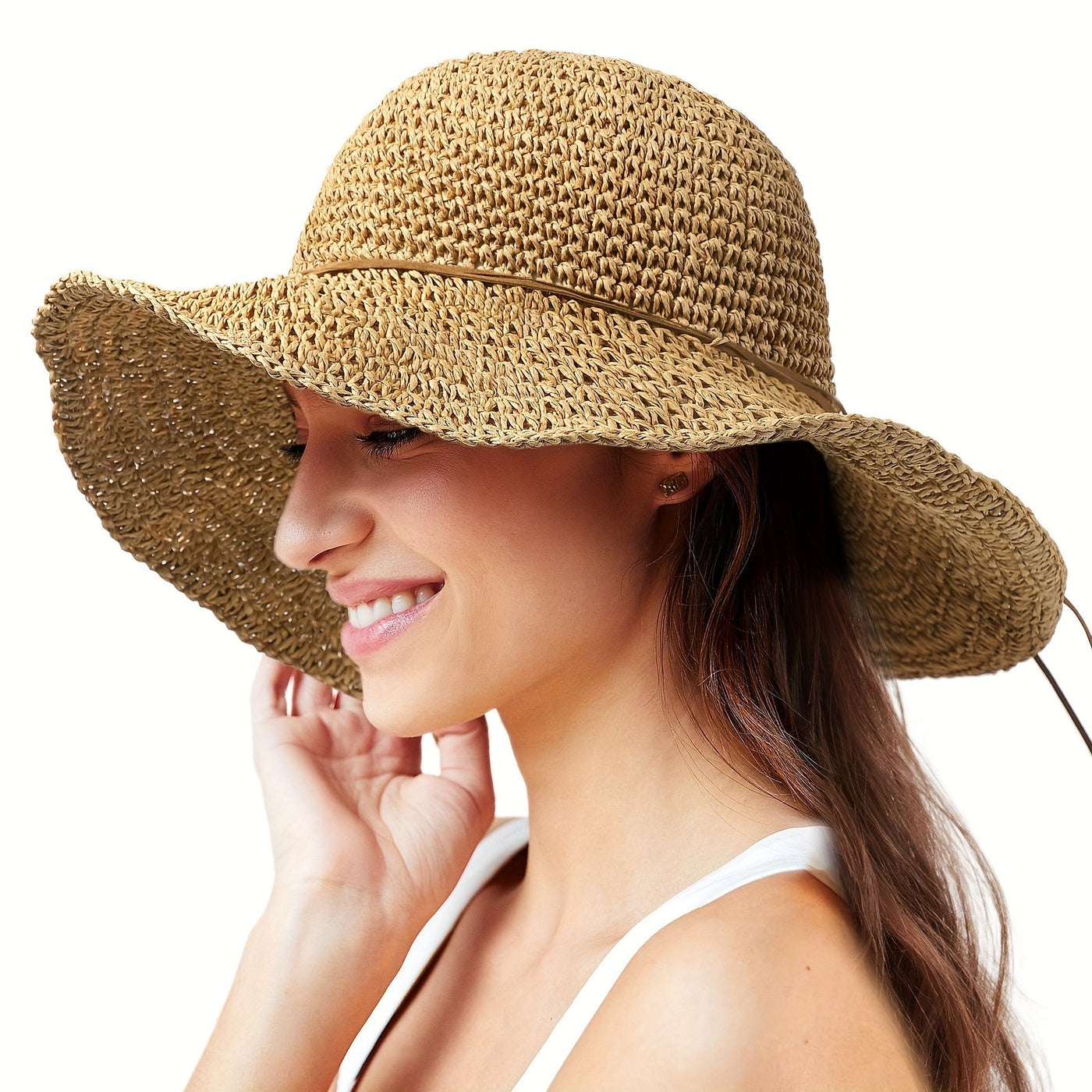 Crochet Boho Summer Straw Hat