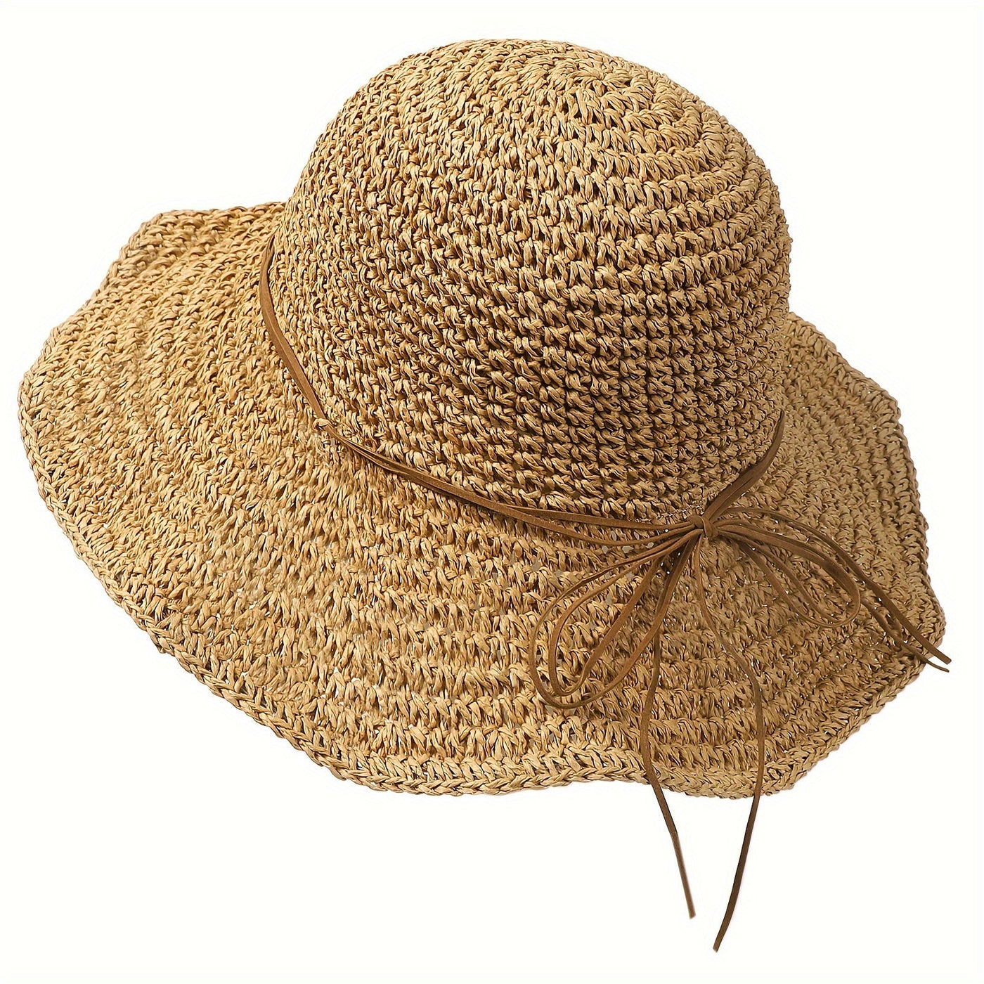 Crochet Boho Summer Straw Hat