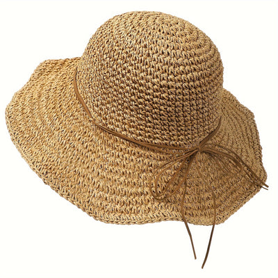 Crochet Boho Summer Straw Hat