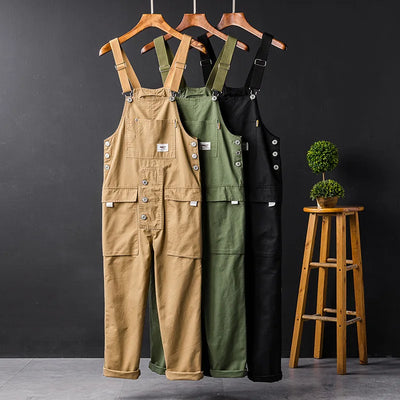 Unisex Cargo Overalls with Pockets
