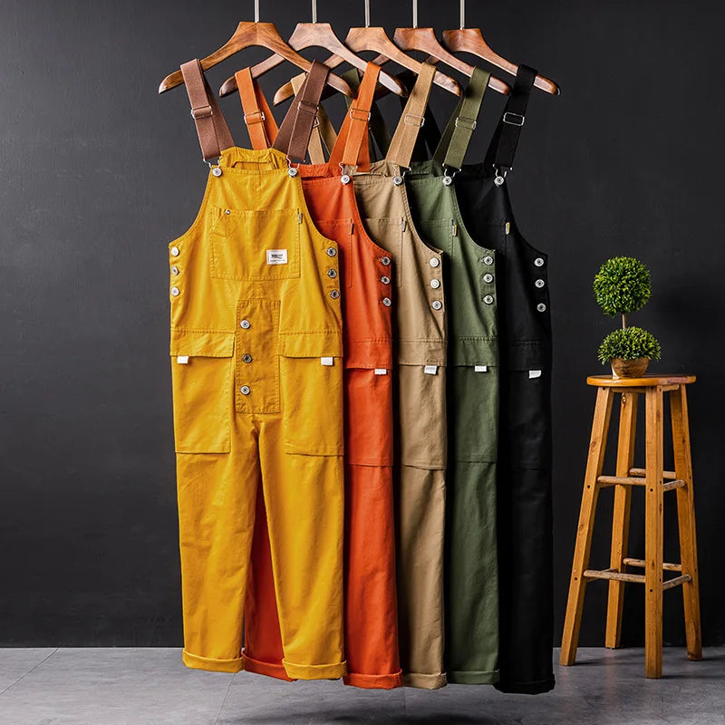 Unisex Cargo Overalls with Pockets