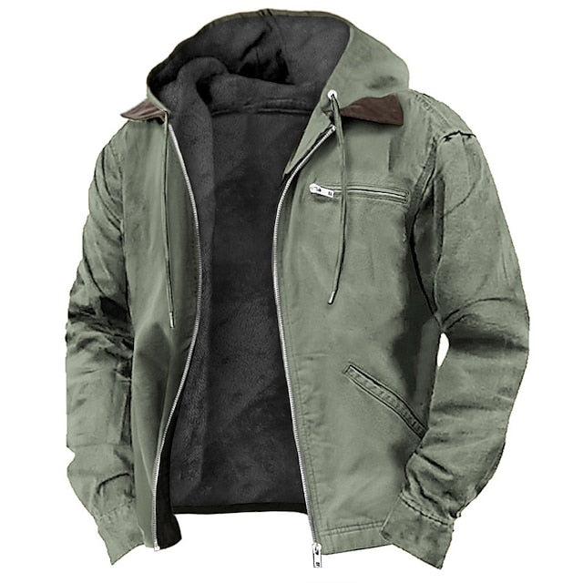 Vintage-Inspired Lightweight Polyester Jacket
