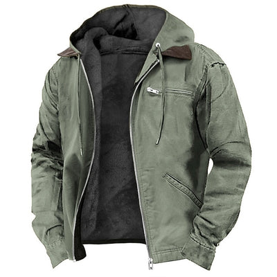 Vintage-Inspired Lightweight Polyester Jacket