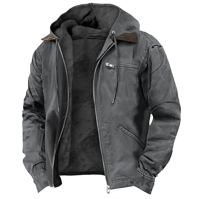 Vintage-Inspired Lightweight Polyester Jacket